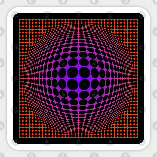 Homage to Vasarely 2 Sticker by MichaelaGrove